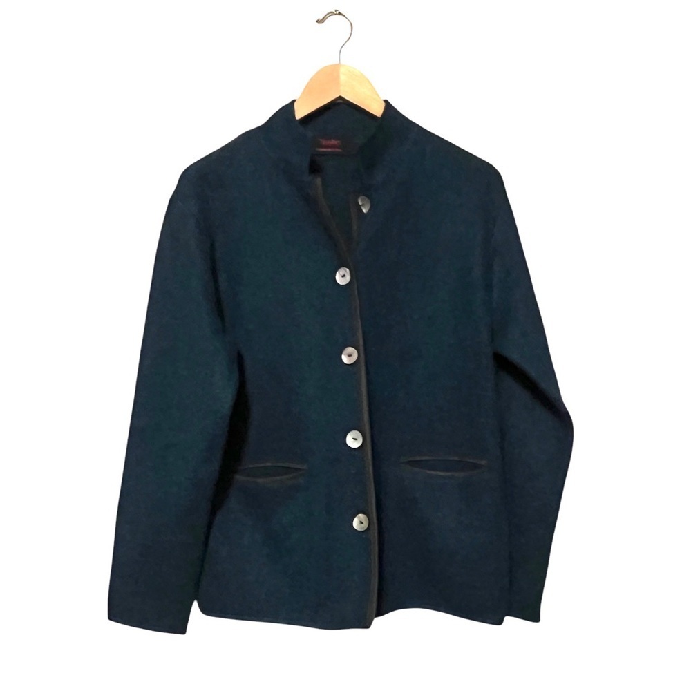 Tey-Art Skirt Womens teal Alpaca wool Hand Made Peru jacket